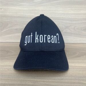 Flexfit Got Korean? Navy Size S-M Unisex Hat Cap Stretch
